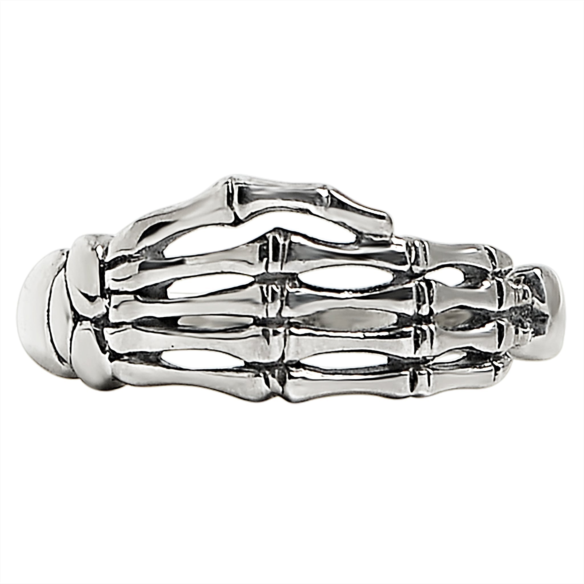 Skull Skeleton Hand Sterling Silver Gothic Ring