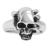 Sterling Silver Skull in Demon Hand Ring / SSR0061-Handmade Silver Necklace- Hypoallergenic Jewelry- Charm Pendent- Handmade Pendant- Gift Pendent