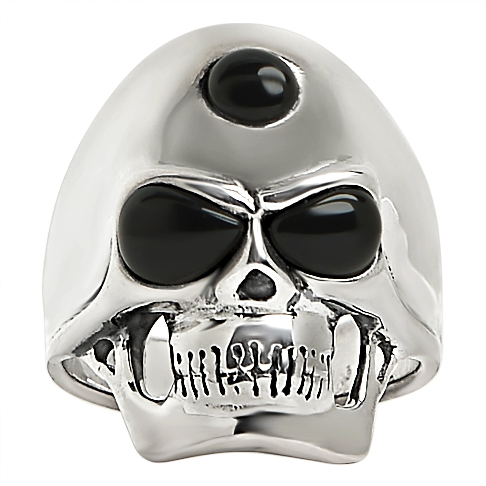 Sterling Silver Skull 3Rd Eye Ring Ssr0074 | Wholesale Jewelry Website