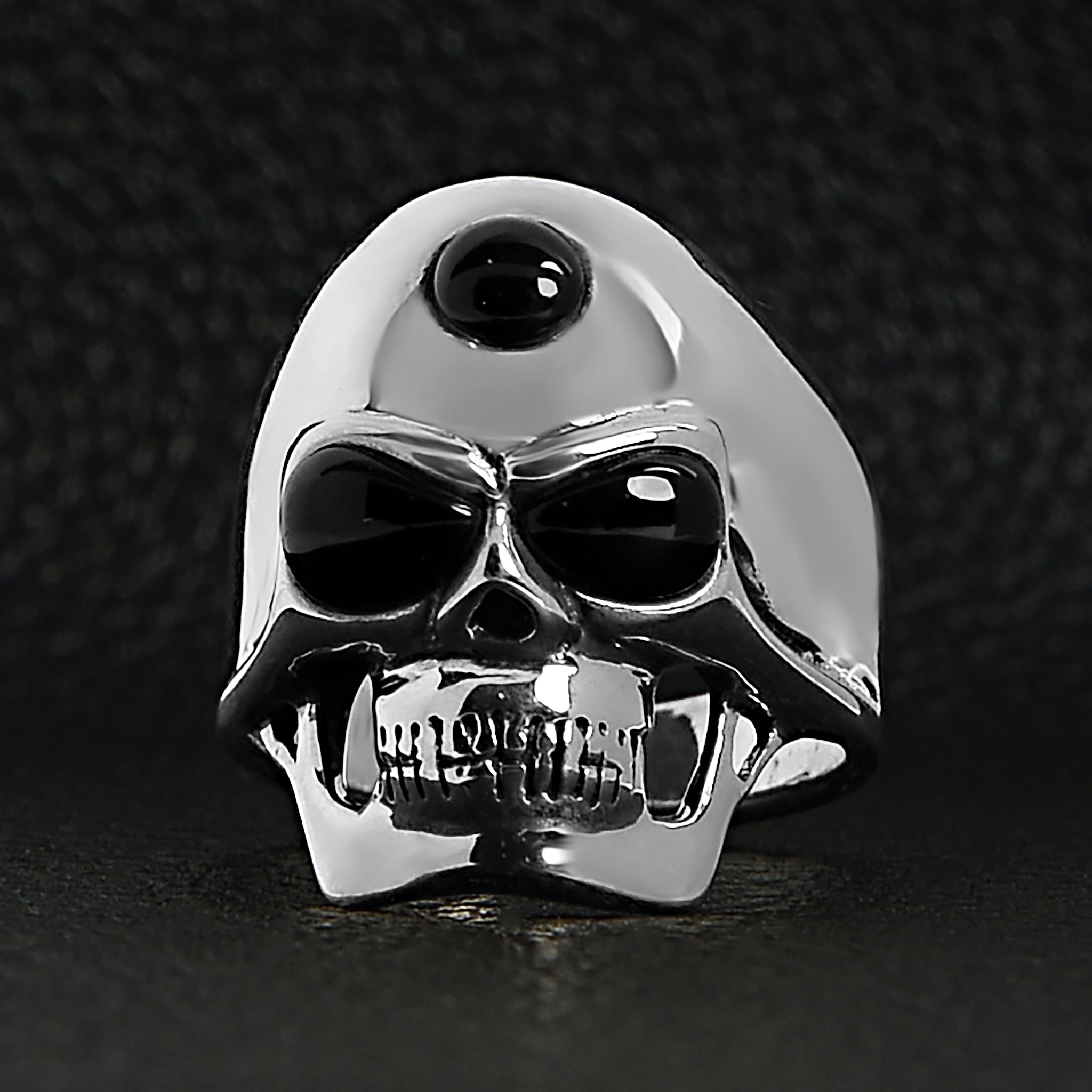 Sterling Silver Skull 3Rd Eye Ring Ssr0074 | Wholesale Jewelry Website
