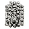 Sterling Silver Stacked Skulls Ring / SSR0076-sterling silver pendant- .925 sterling silver pendant- Black Friday Gift- silver pendant- necklace pendant