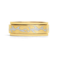 Smoke Gold Stainless Steel Spinner Ring