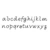 Lowercase alphabet stamp set.