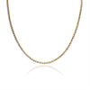 18k Gold PVD Coated Stainless Steel CZ Tennis Chain Necklace With 2" Extension / TNN0002