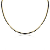 Jet Rhinestone Tennis Chain