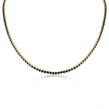 Jet Rhinestone Tennis Chain