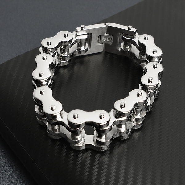 Stainless Steel Large Bike Chain Bracelet / WCB1016