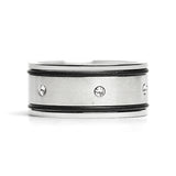 CZ Stones With Rubber Accents Ring 