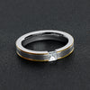 CZ Stone With Highly Polished Gold Stainless Steel Ring / ZRJ2320