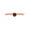 18k Rose Gold PVD Coated Stainless Steel Birthstone Stacking Ring / ZRJ1002