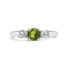 Stainless Steel CZ Accent Stones Polished Birthstone Ring / ZRJ4138