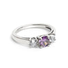 Stainless Steel CZ Accent Stones Polished Birthstone Ring / ZRJ4138