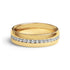 Highly Polished Gold Stainless Steel CZ Center Ring / ZRJ9015