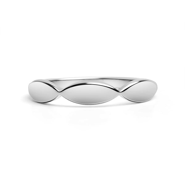 Stainless Steel Sculpted Blank Engravable Ring / ZRJ9017