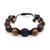 Tigers Eye and CZ Bead Adjustable Bracelet / BDB0006-TIGERS EYE Crystal Bracelet - Round Beads - Beaded Bracelet, Handmade Jewelry