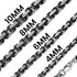 Stainless Steel And Black Byzantine Chain Necklace / CHN8505