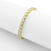 Gold PVD Coated Over Brass Cubic Zirconia Tennis Bracelet / BRJ9086
