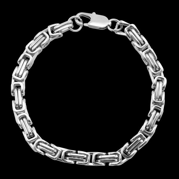 Stainless Steel Byzantine Chain Bracelet / BRJ9087