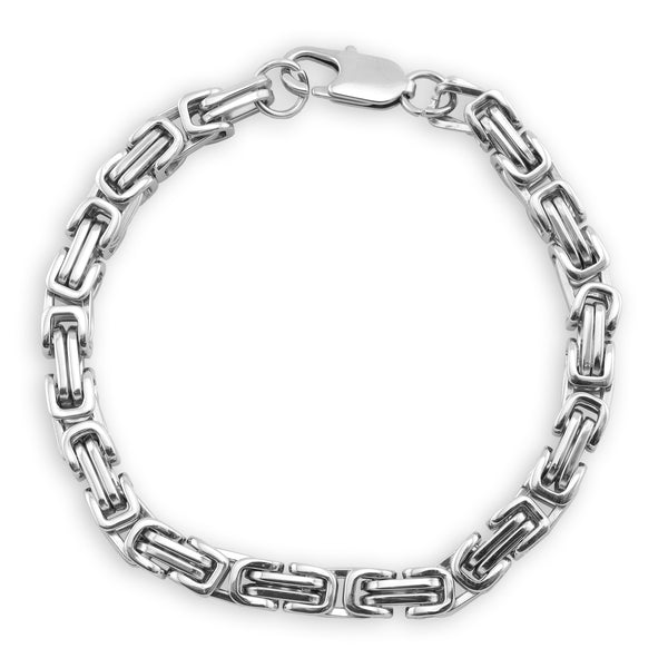 Stainless Steel Byzantine Chain Bracelet / BRJ9087