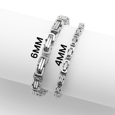 Bracelet de chaîne byzantine en acier inoxydable/BRJ9087