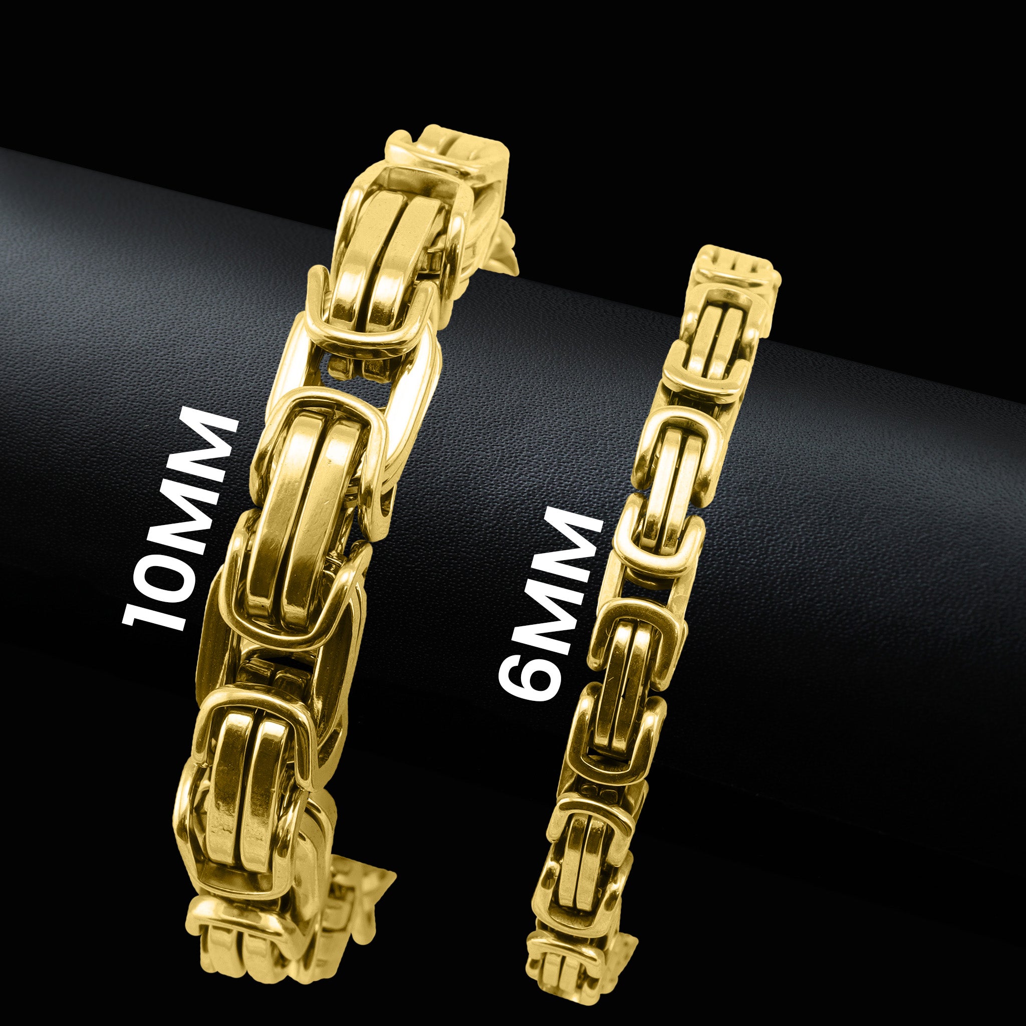 Stainless Steel 18K & Gold Plated Byzantine Chain Bracelet | Wholesale  Jewelry Website