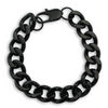 Stainless Steel Black Curb Chain Bracelet or Anklet / BRJ9093