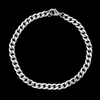Stainless Steel Diamond Cut Curb Chain Bracelet or Anklet / BRJ9095