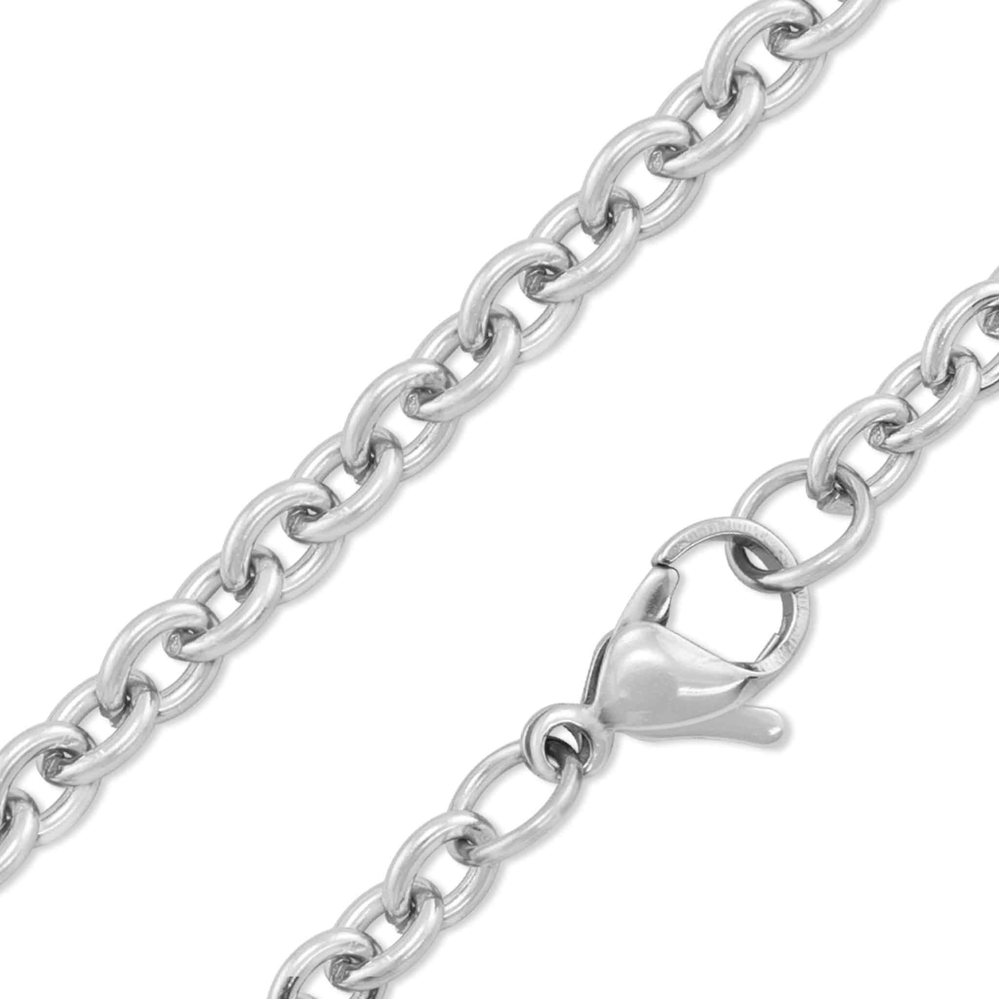 8/10/12mm Cool Silver Mens Ball Chain 316L Stainless Steel