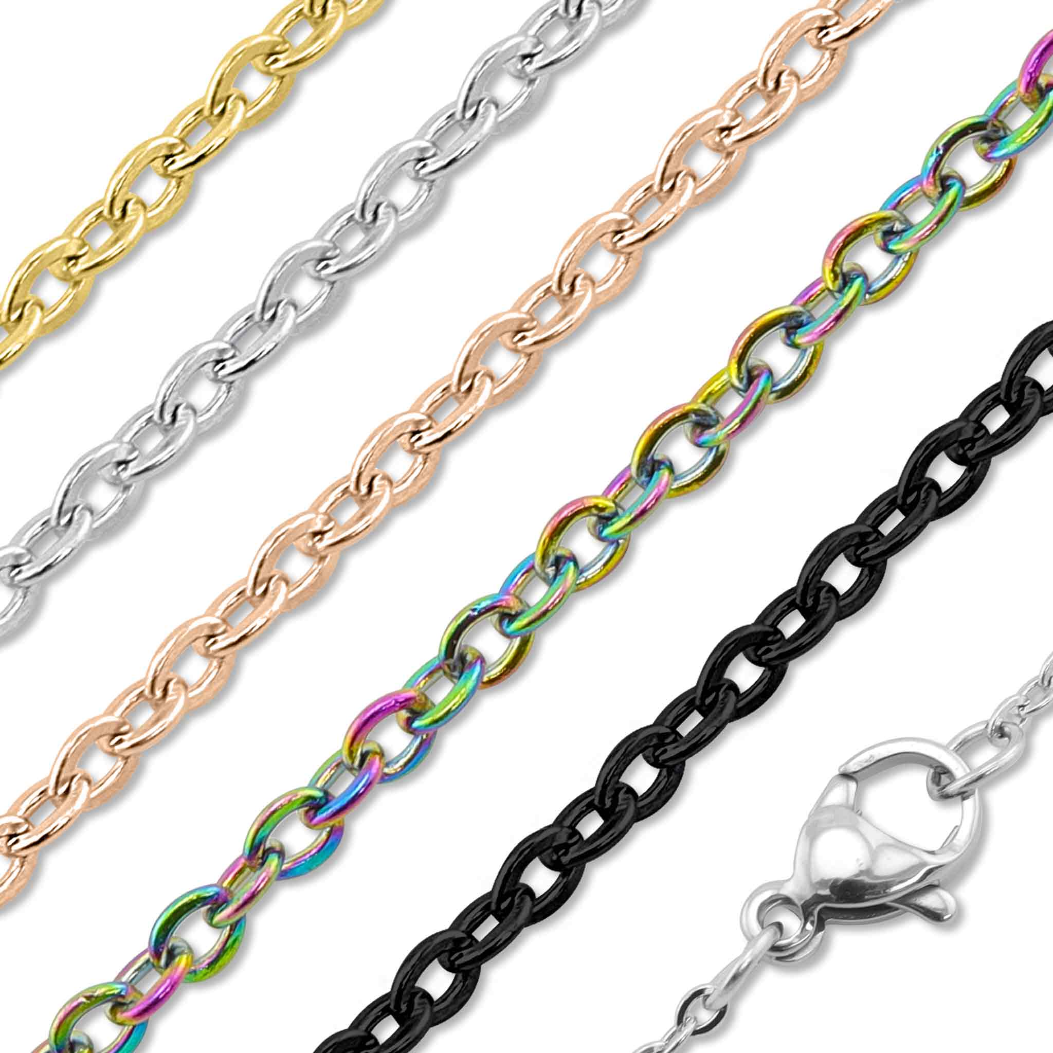 Stainless Steel Loop Chain Necklace – Wholesale Jewelry Website