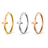 Stainless Steel PVD Coated Beaded Cross Stacking Ring / CSR0005