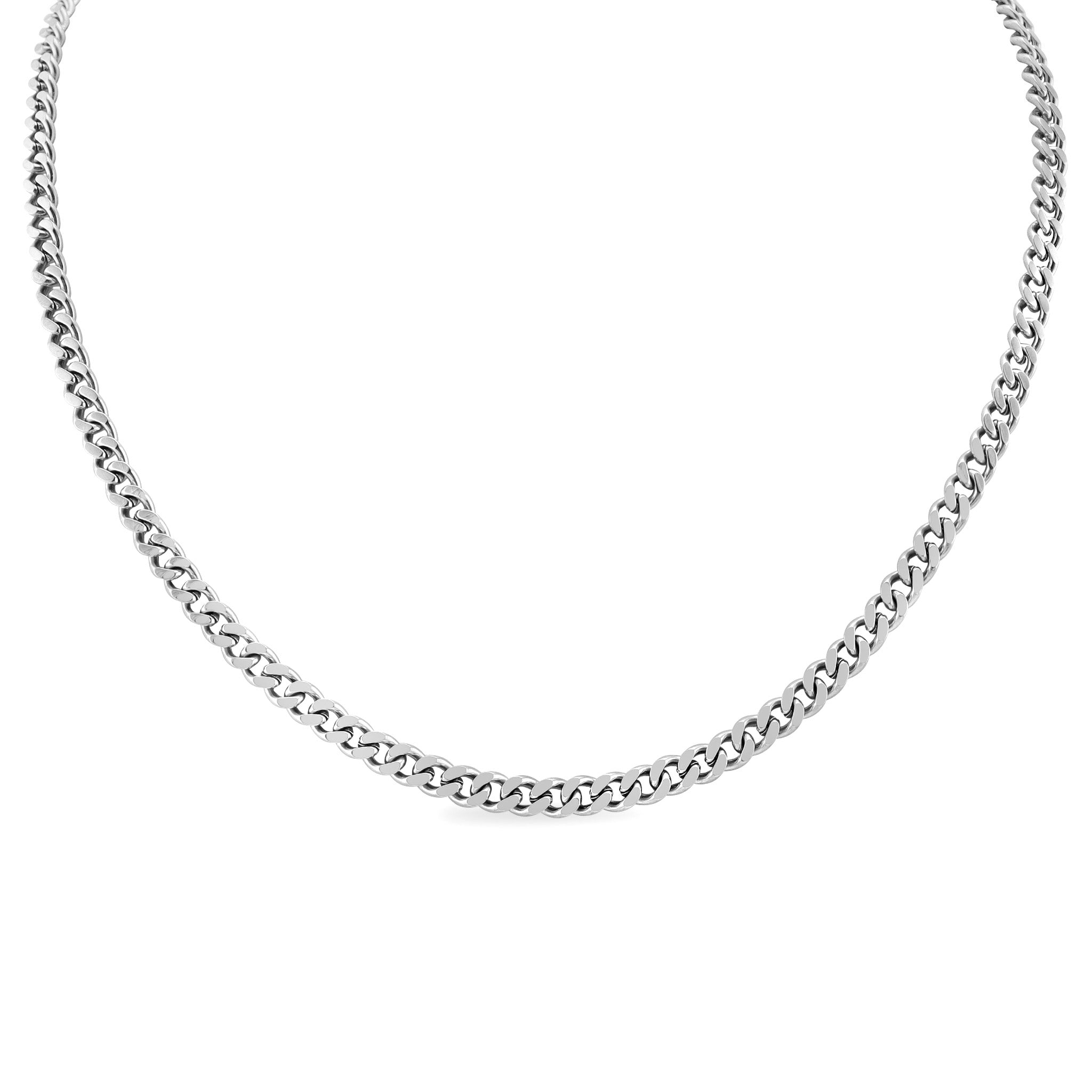 Mens Curb Chain necklace | Autumn and May | Sterling Silver Jewellery