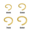 Stainless Steel 18K Gold PVD Coated Saw Cut Jump Rings 100 Pack / ENC0002