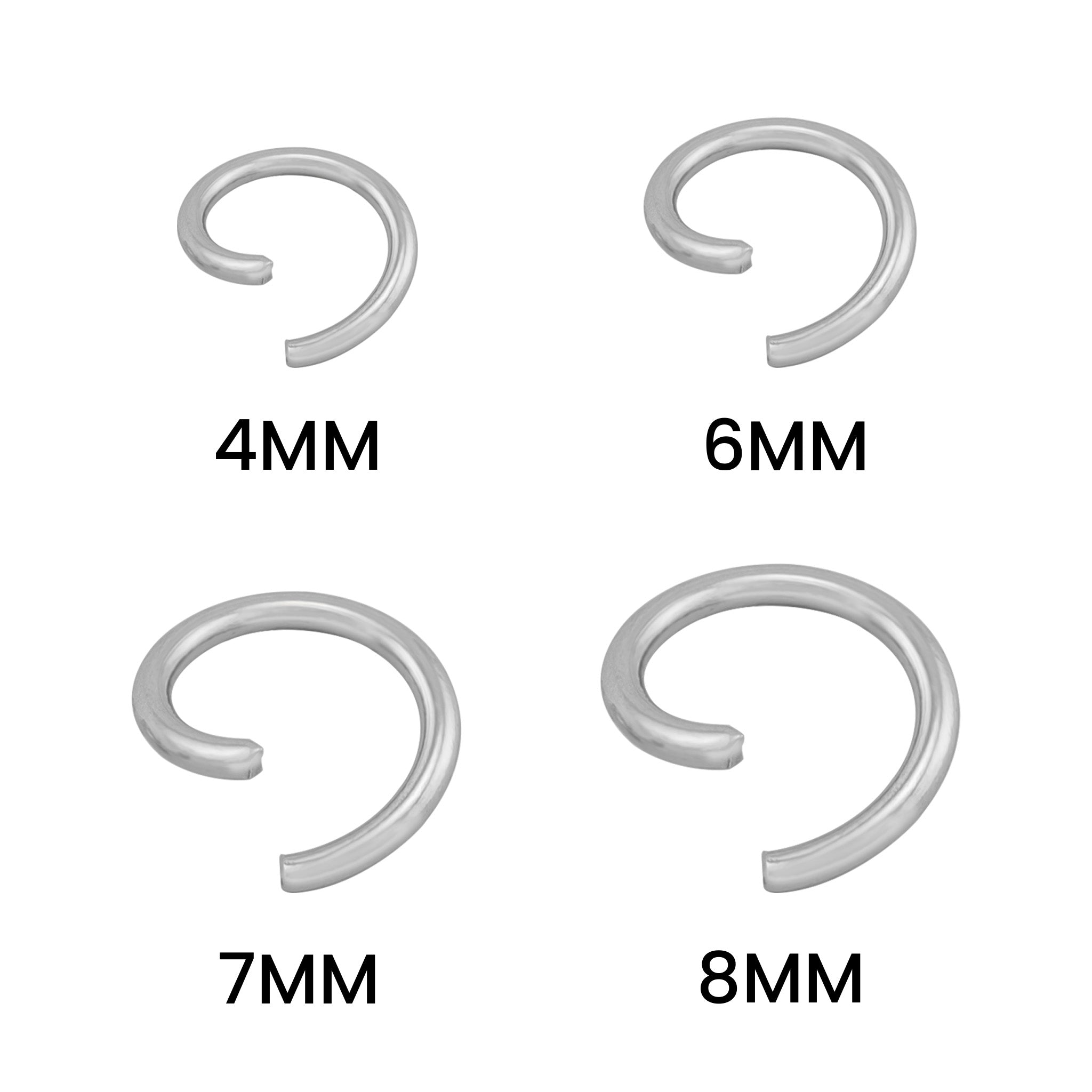 Stainless Steel Saw Cut Jump Rings 100 Pack / ENC0003