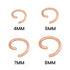 Stainless Steel 18K Rose Gold PVD Coated Saw Cut Jump Rings 100 Pack / ENC0005