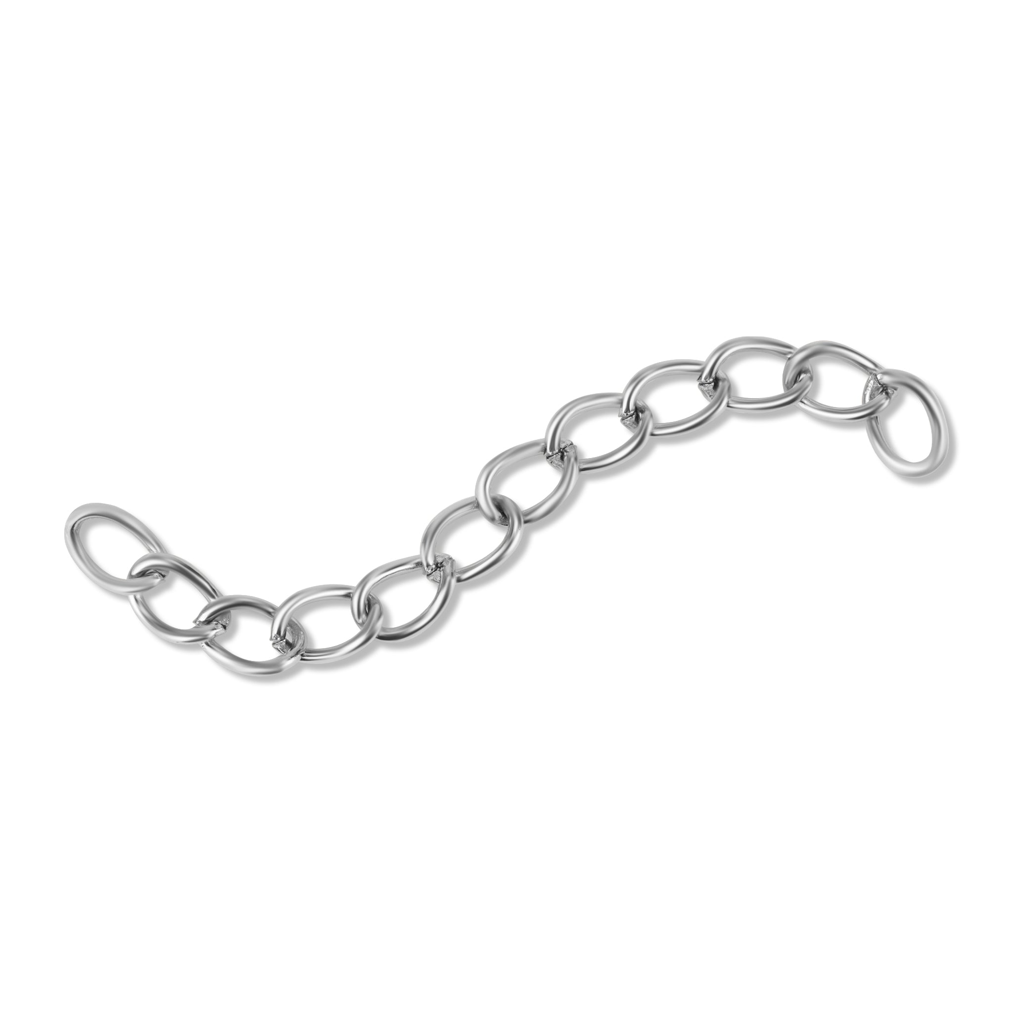 4x3mm 50pcs/lot 5 7cm Stainless Steel Bulk Necklace Extension Chain Tail  Extender Bracelet Chains for Jewelry Making Findings 