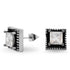 Stainless Steel Square CZ Earrings / ERC1019
