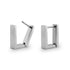Stainless Steel Square Hinged Hoop Earrings / ERJ2180