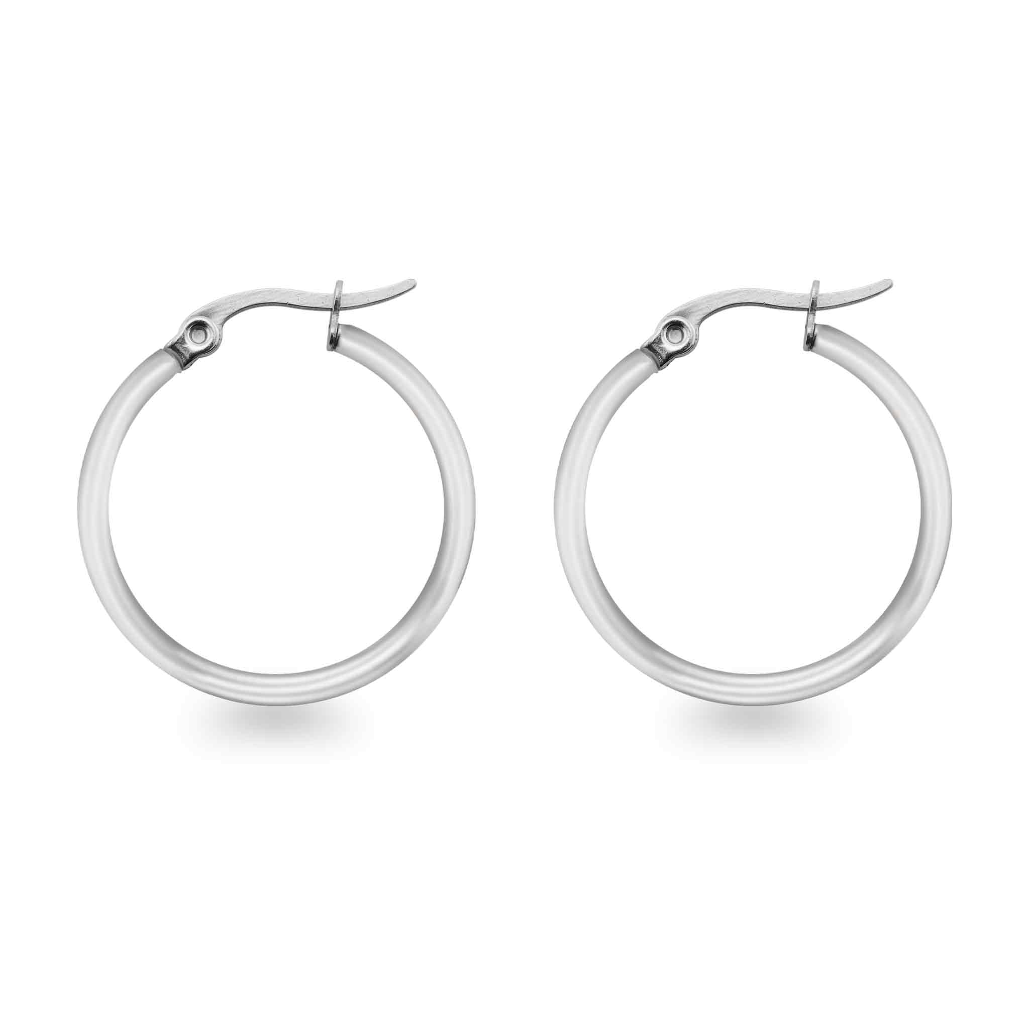 Sterling Silver Plain Earrings for Girls – Karizma Jewels