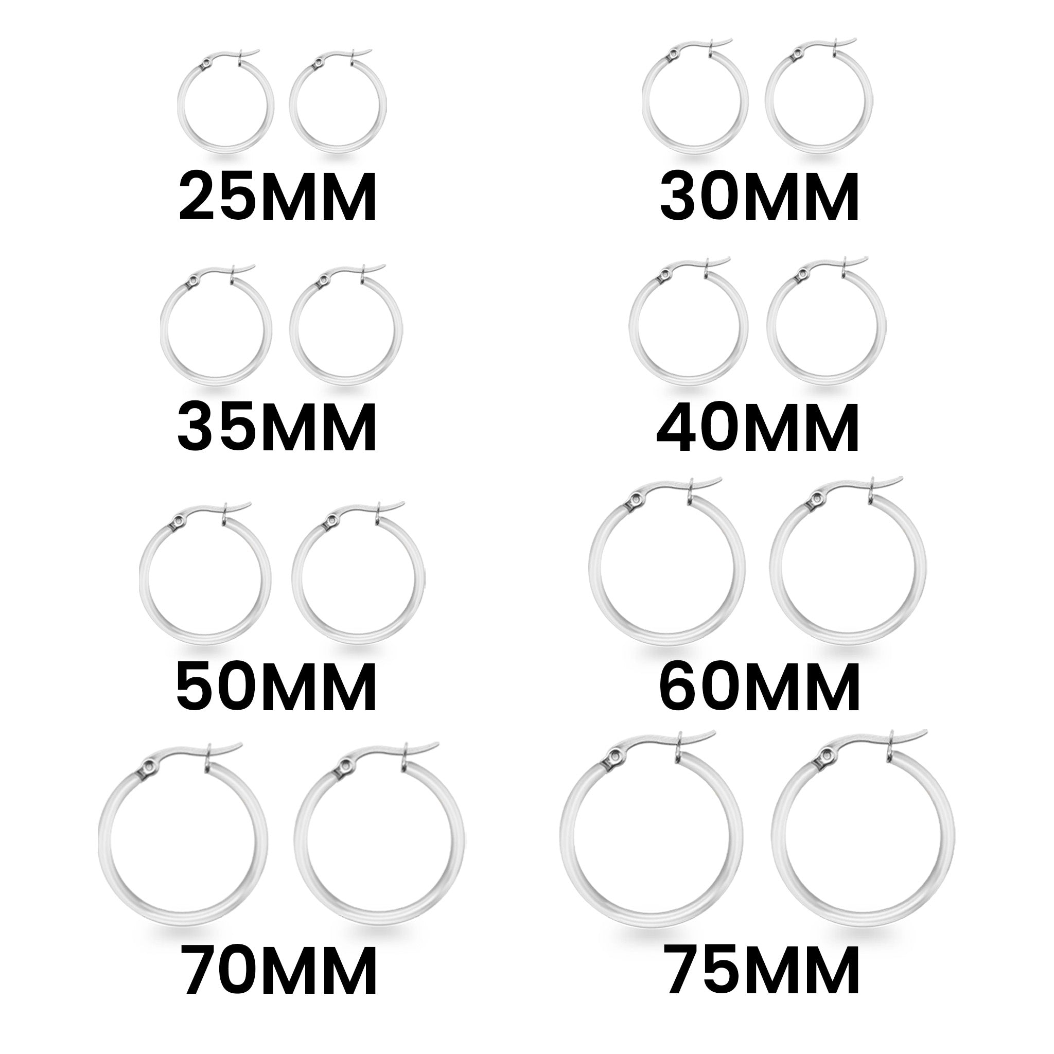 50mm Tube Hoop Earrings