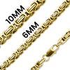Stainless Steel 18K Gold PVD Coated Byzantine Chain Necklace / CHN8501