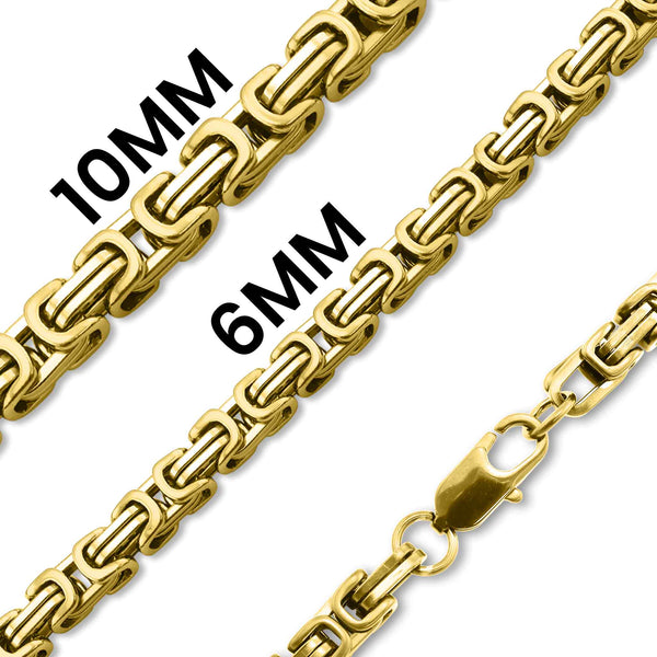 Necklaces Stainless Steel Byzantine Chain Necklace Chn8500 4mm / 18 Wholesale Jewelry Website Unisex