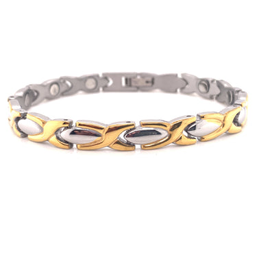 Gold And Stainless Steel Bracelet / MBL0023-stainless steel mens jewelry- jewelry stainless steel- stainless steel jewelry made in china- wholesale stainless steel jewelry- does stainless steel jewelry tarnish