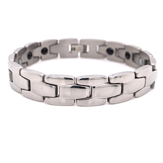 Stainless Steel Magnetic Bracelet / MBS0010-stainless steel jewelry- how to clean stainless steel jewelry- stainless steel jewelry wholesale- mens stainless steel jewelry- 316l stainless steel jewelry