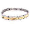 Gold PVD Coated Stainless Steel Magnetic Bracelet / MBS0023-stainless steel jewelry good- stainless steel jewelry cleaner- gold stainless steel jewelry- stainless steel jewelries- stainless steel jewelry mens