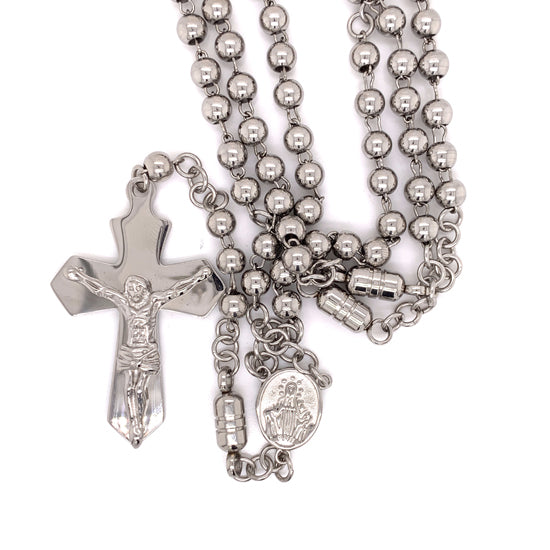 Necklaces Stainless Steel Cross Rosary Necklace Nkj0067 30 Wholesale Jewelry Website Unisex