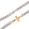 Stainless Steel Gold Cross Chain Necklace / NKJ9019-stainless steel jewelry- how to clean stainless steel jewelry- stainless steel jewelry wholesale- mens stainless steel jewelry- 316l stainless steel jewelry