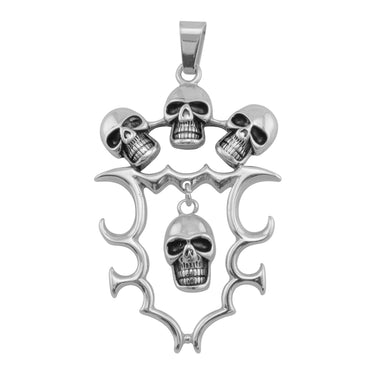 Colgante de calavera múltiple de acero inoxidable/PDC242