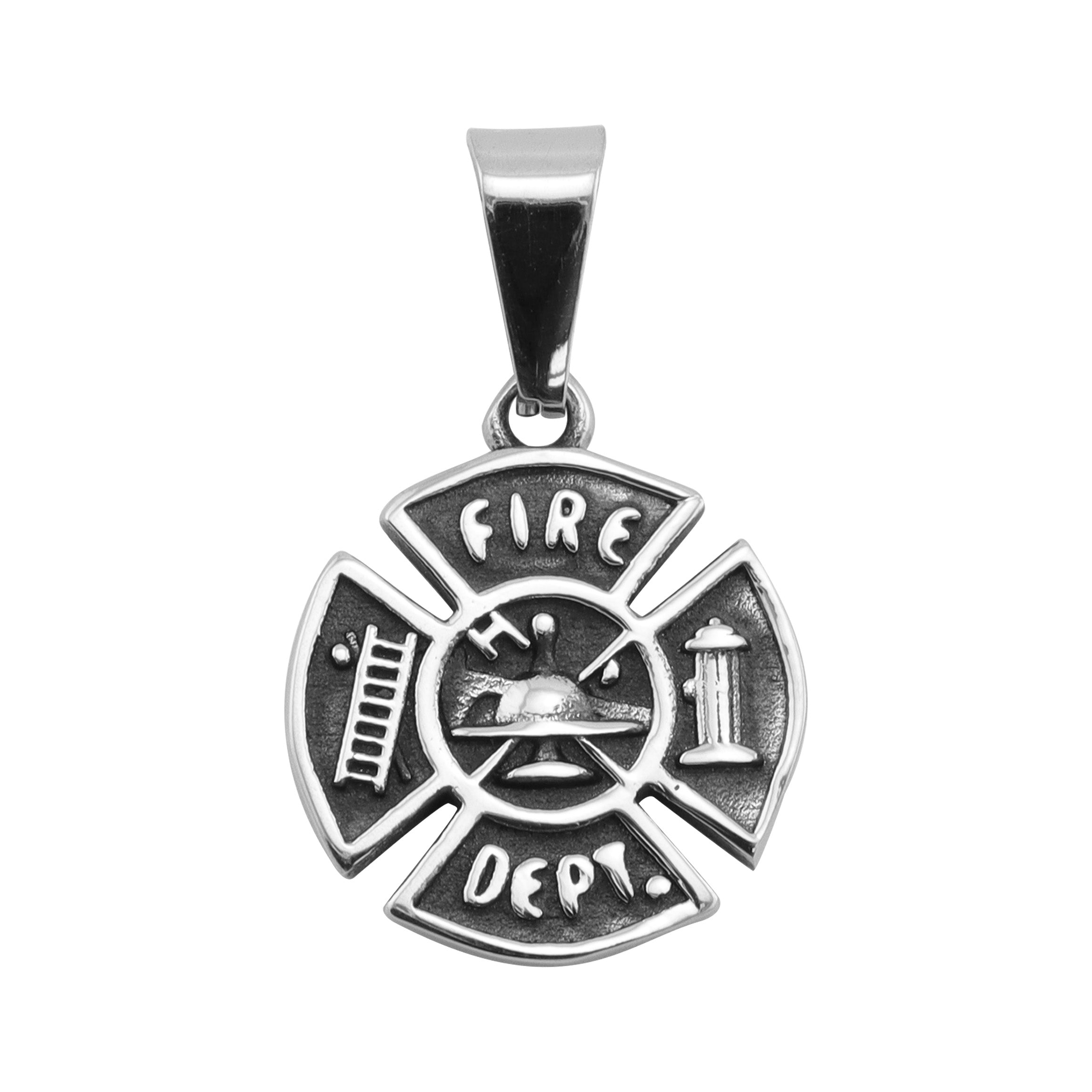 Stainless Steel Fire Department Pendant / PDC9006