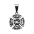 Stainless Steel Fire Department Pendant / PDC9006