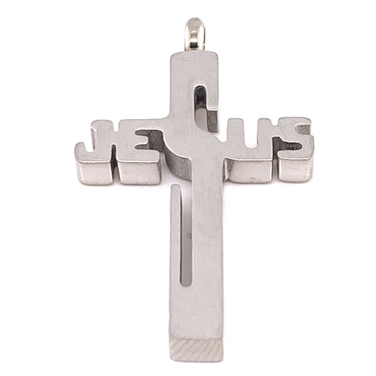 MEN'S BLACK PLATED STAINLESS STEEL CHAIN AND CROSS PENDANT - Howard's  Jewelry Center
